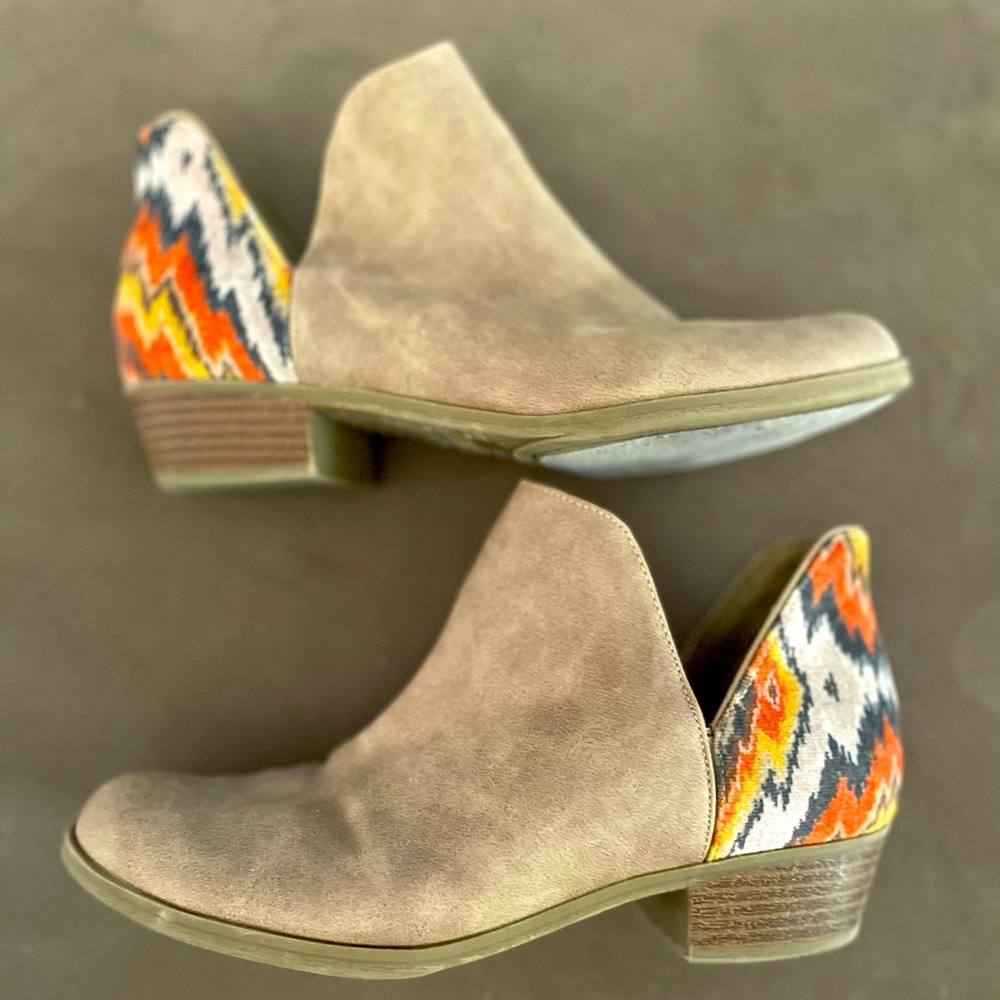 Indigo Taupe Booties